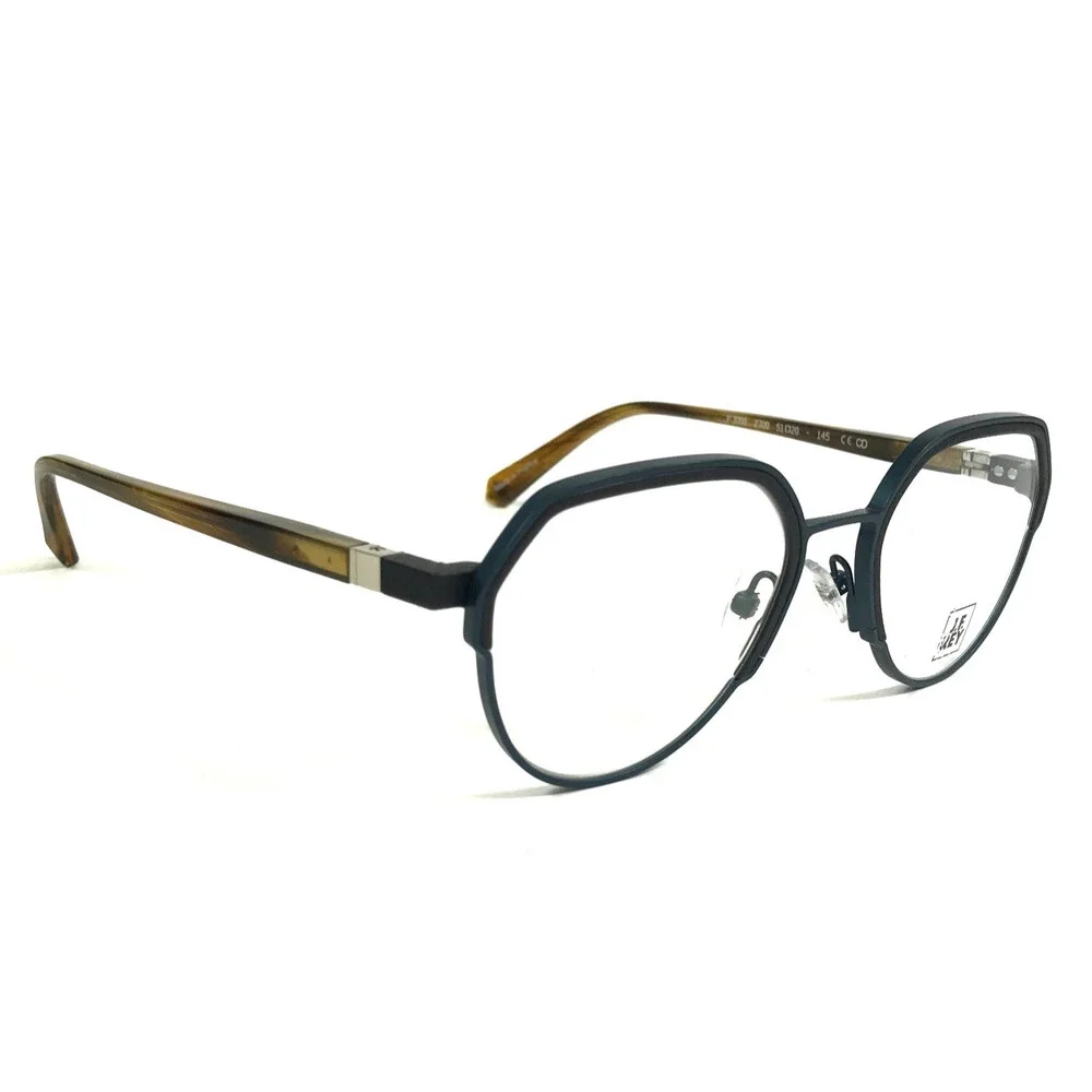 J. F. Rey Eyeglasses Frame JF3050 2700 Matte Black Brown Horn Blue 51-20-145